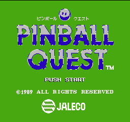 Pinball Quest (Japan) Title Screen